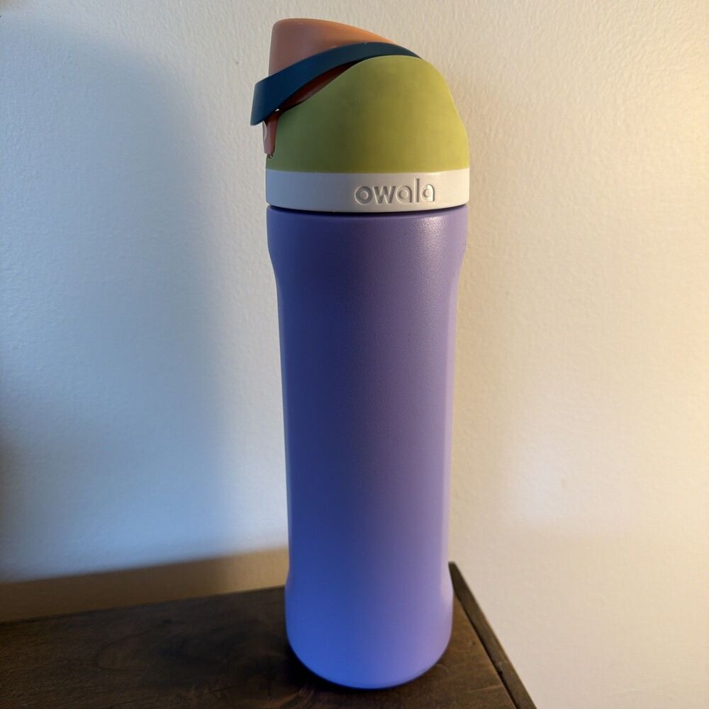 Owala FreeSip Stainless Steel Water Bottle 24 oz Insulated Purple/Yellow/Orange